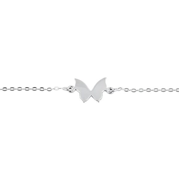 New Sterling Silver Simple Butterfly Adjustable Bracelet - Picture 3 of 4